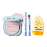 SACE LADY Quick Ready 3-in-1 Makeup Combo (Pressed Powder + Lip & Cheek Cream + Sunscreen)